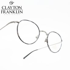 画像1: CLAYTON FRANKLIN クレイトンフランクリン 635 AS （アンティークシルバー/デモレンズ）  メガネ 眼鏡 めがね メンズ レディース おしゃれ ブランド 人気 おすすめ フレーム 流行り 度付き　レンズ (1)