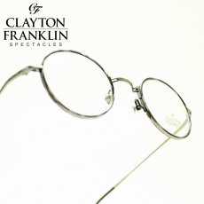 画像1: CLAYTON FRANKLIN クレイトンフランクリン 636 AS （アンティークシルバー/デモレンズ）  メガネ 眼鏡 めがね メンズ レディース おしゃれ ブランド 人気 おすすめ フレーム 流行り 度付き　レンズ (1)