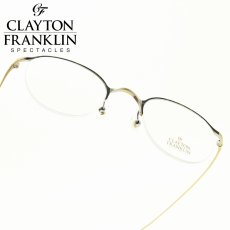 画像1: CLAYTON FRANKLIN クレイトンフランクリン 647 AGP（アンティークゴールド＆デミ/デモレンズ） (1)