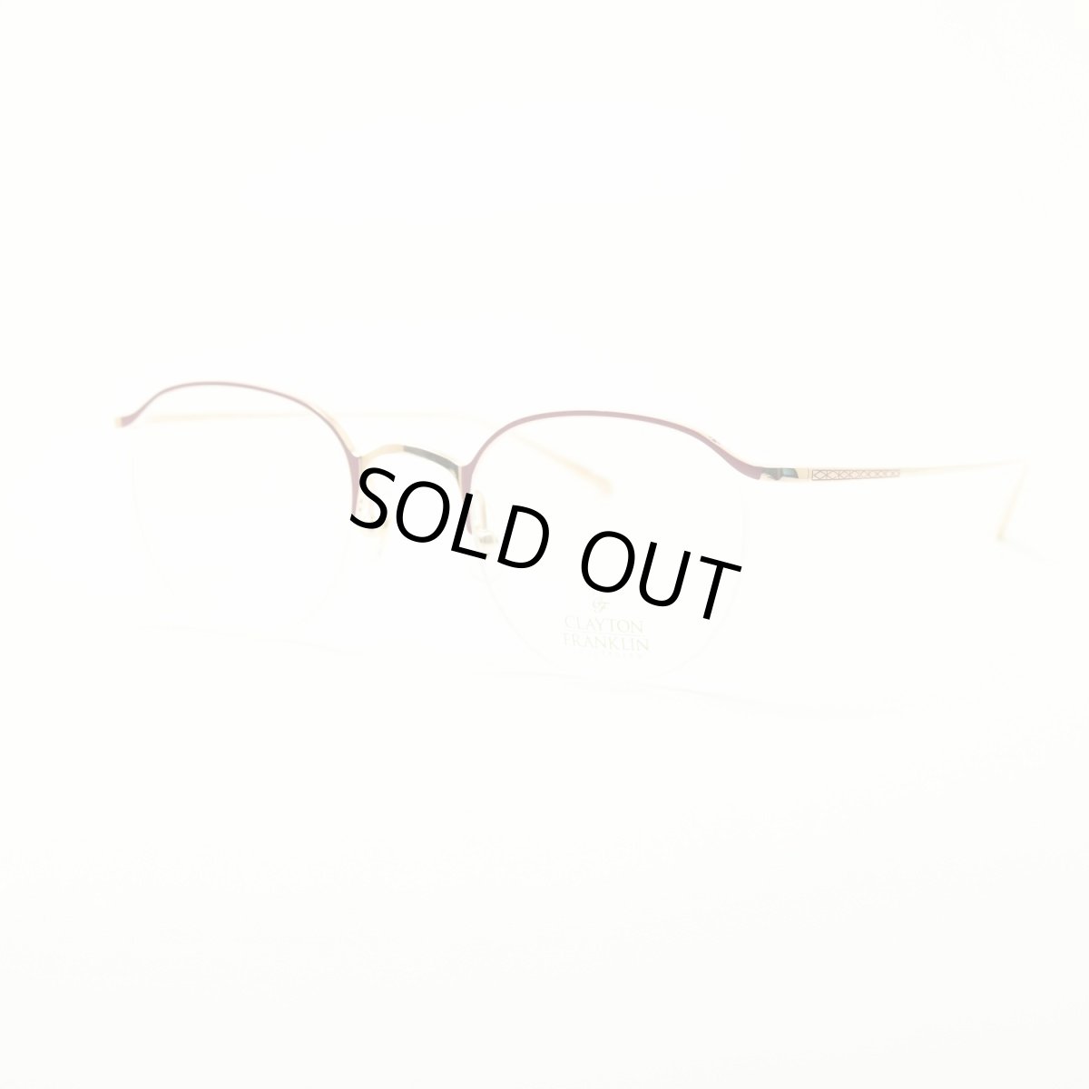 画像2: CLAYTON FRANKLIN クレイトンフランクリン 647 RG（ローズゴールド＆パープル/デモレンズ） (2)