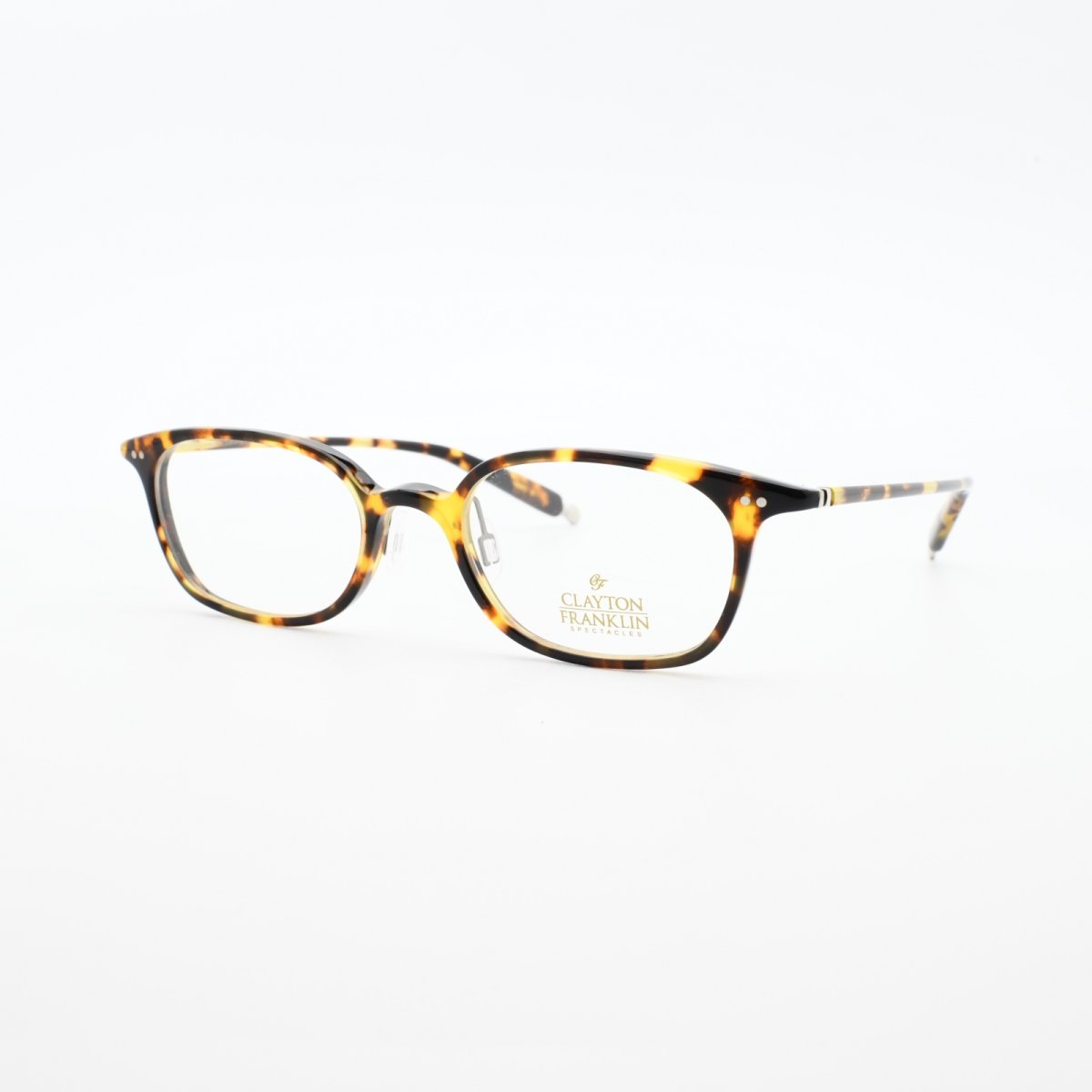 画像2: クレイトンフランクリン 【CLAYTON FRANKLIN】メガネフレーム CF722-VBT(イエロートートイズ/クリアデモレンズ) (2)