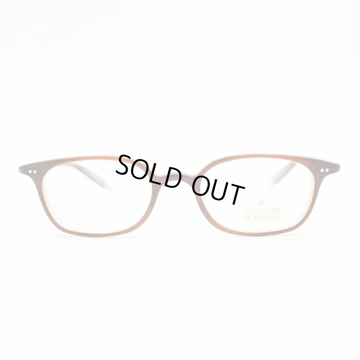 画像3: クレイトンフランクリン 【CLAYTON　FRANKLIN】メガネフレーム CF722-BCR（ブラウンクリーム/クリアデモレンズ） (3)