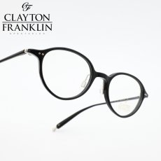 画像1: CLAYTON FRANKLIN クレイトンフランクリン メガネフレーム CF723-ZB ブラック/クリアデモレンズ (1)