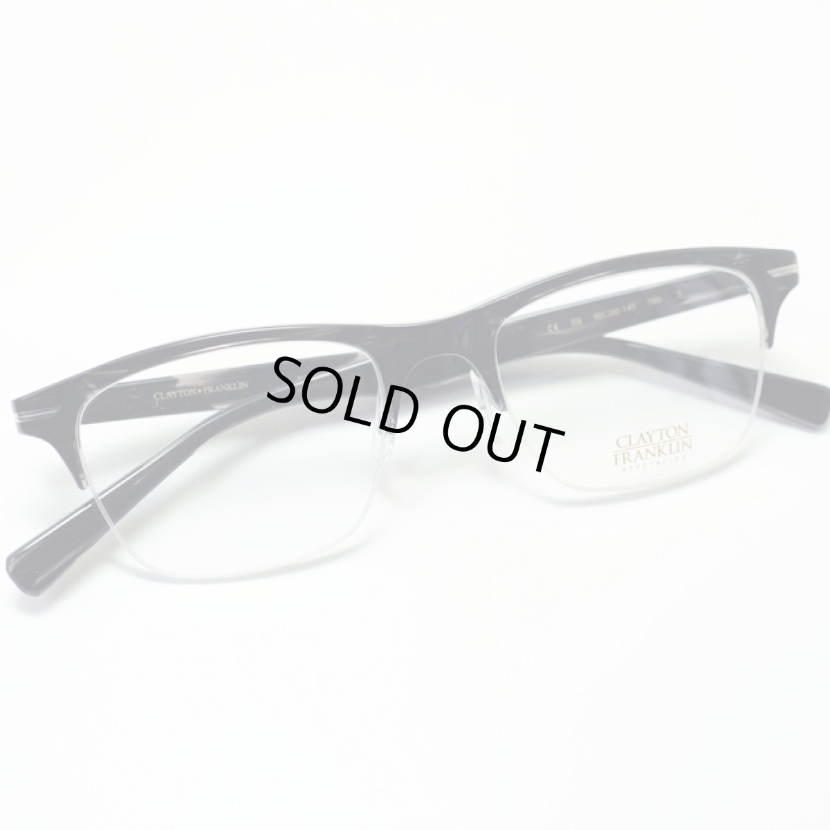 画像3: CLAYTON FRANKLIN クレイトンフランクリン メガネフレーム CF760 SS ブラックササ/デモレンズ (3)