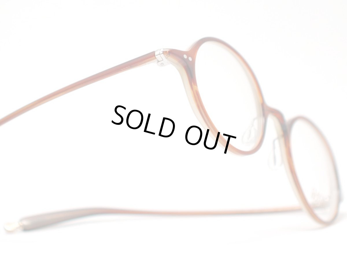 画像3: CLAYTON FRANKLIN クレイトンフランクリン メガネフレーム CF735-BCR ブラウンクリーム/クリアデモレンズ 丸メガネ ラウンド 細リム (3)