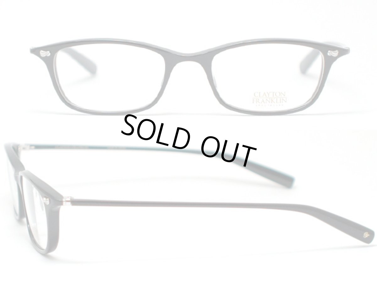 画像2: CLAYTON FRANKLIN クレイトンフランクリン メガネフレーム CF734-BK ブラック/クリアデモレンズ (2)