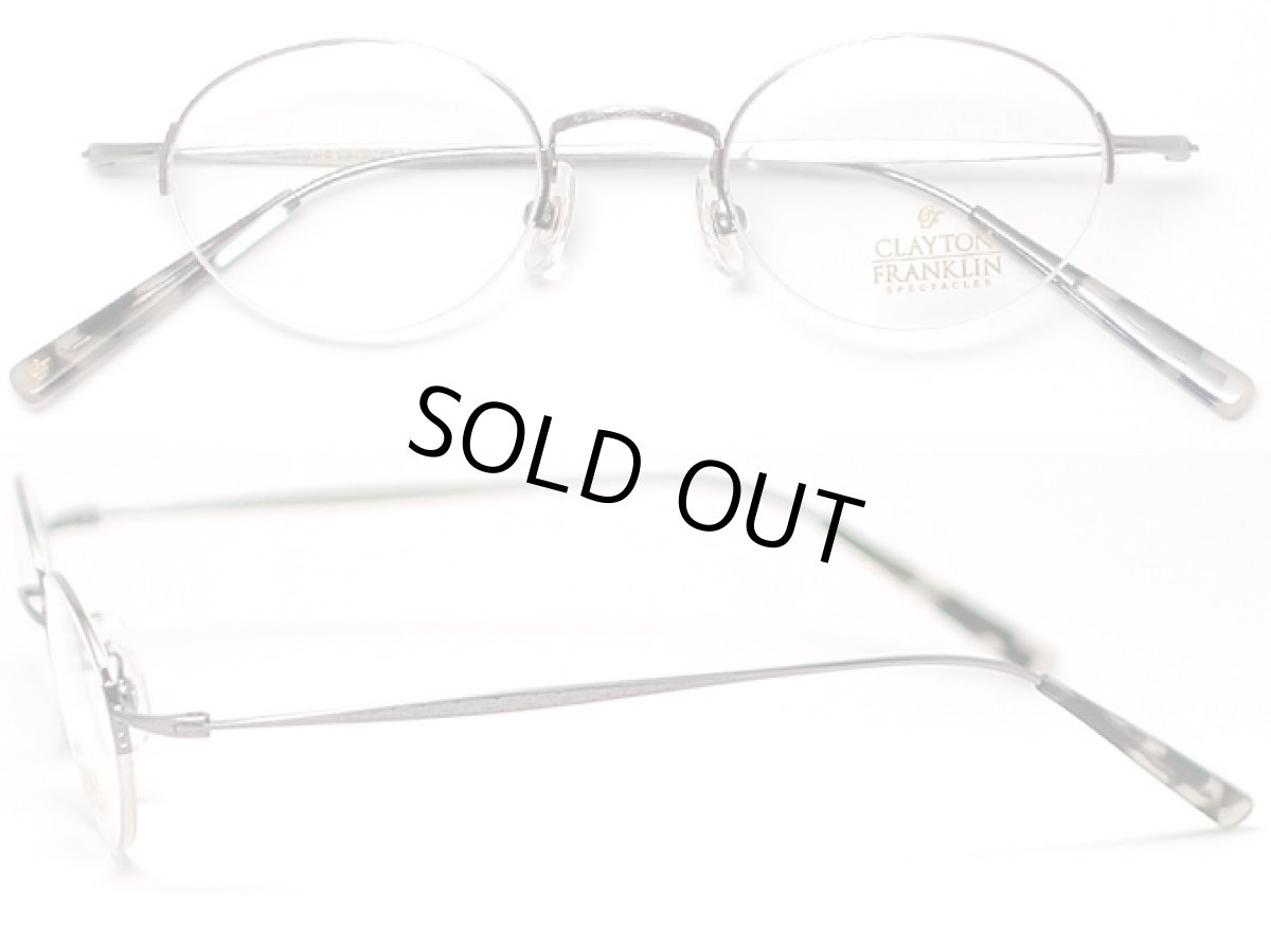 画像2: CLAYTON FRANKLIN クレイトンフランクリン メガネフレーム CF562-AS アンティークシルバー/クリアデモレンズ (2)