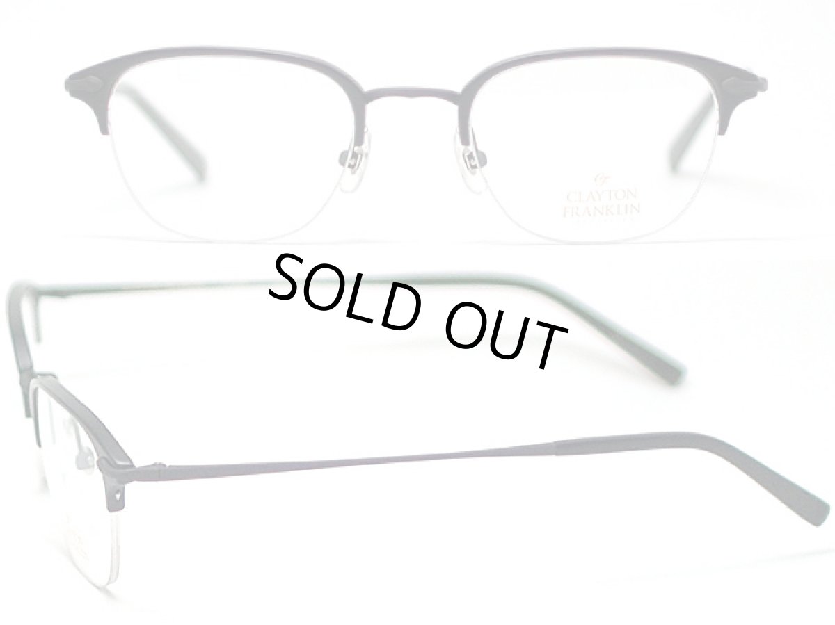 画像2: クレイトンフランクリン 【CLAYTON　FRANKLIN】メガネフレーム CF590-MBLK（マットブラック/クリアデモレンズ） (2)