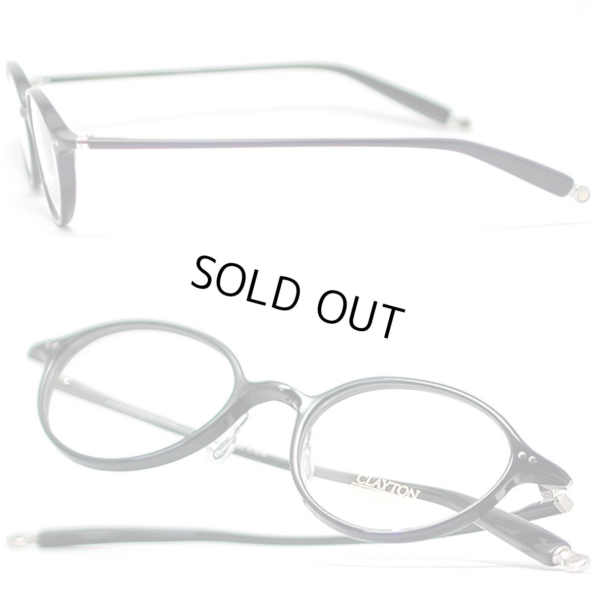 画像2: CLAYTON FRANKLIN クレイトンフランクリン メガネフレーム CF723-ZB ブラック/クリアデモレンズ (2)