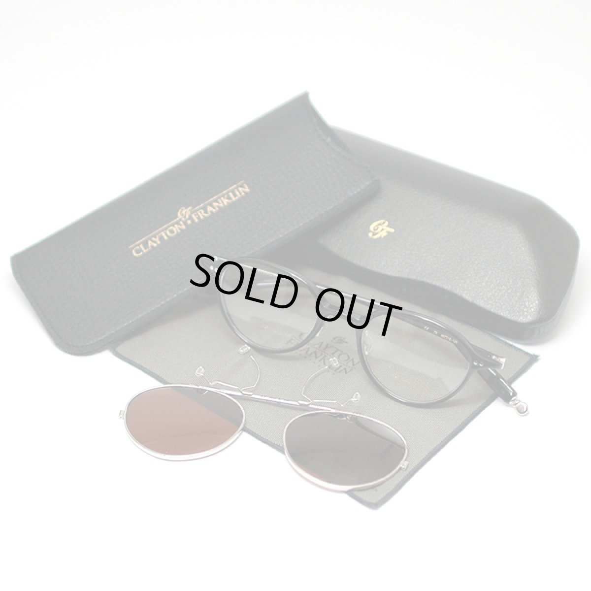 画像3: CLAYTON FRANKLIN クレイトンフランクリン メガネフレーム 偏光レンズクリップオン付属モデル CF723-ZB ブラック/クリアデモレンズ CL723-BROWN ブラウン偏光レンズ (3)