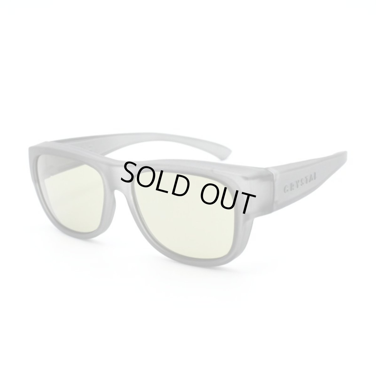 画像2: CRYSTAL クリスタル Over The Glasses2 オーバーザグラス2 MATTE GREY/Amber Green R425 メガネの上からかけるオーバーグラス (2)