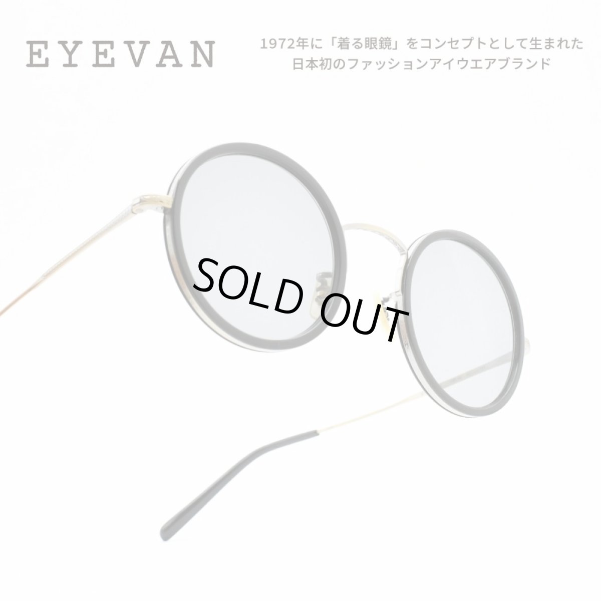 画像1: EYEVAN アイヴァン E-0512 col-PBK/AG Lens-GREY 46サイズ (1)