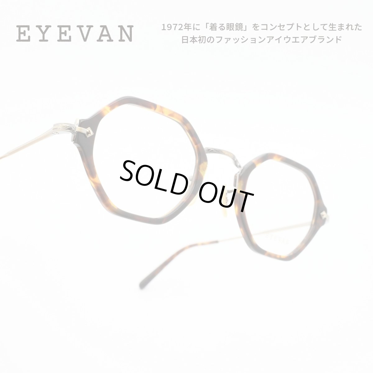 画像1: EYEVAN アイヴァン E-0518 col-TORT/AG 44サイズ (1)