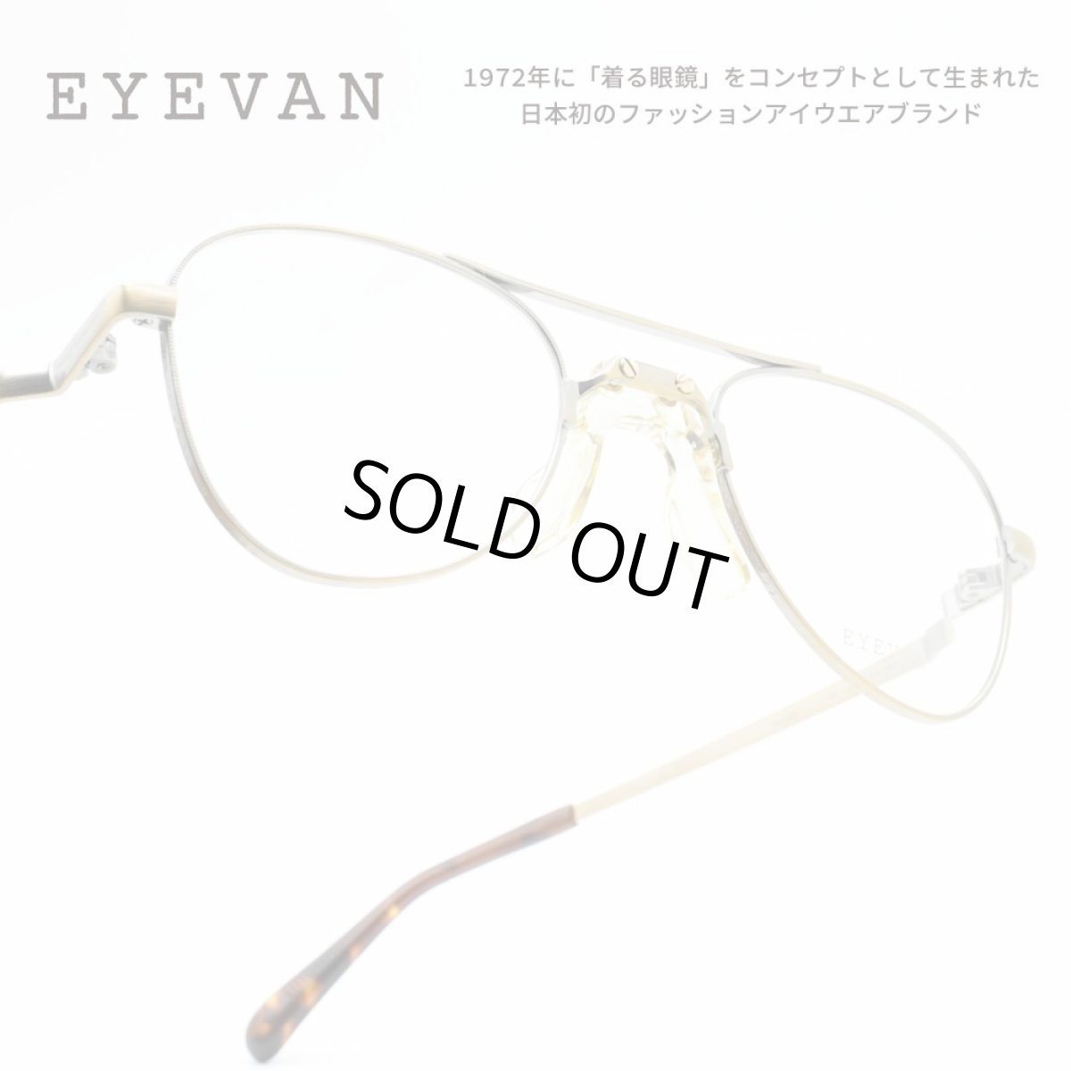 画像1: EYEVAN アイヴァン GOLDA-RX col-AG 49サイズ (1)
