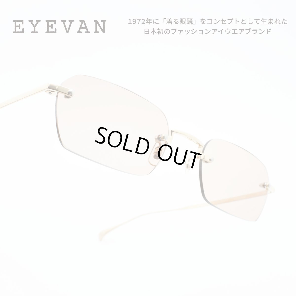 画像1: EYEVAN アイヴァン Grain col-G Lens-BR 53サイズ (1)