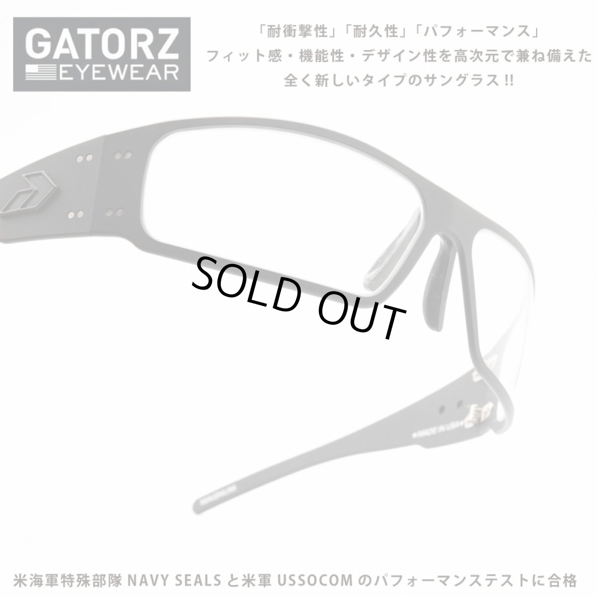 画像1: GATORZ ゲイターズ MAGNUM マグナム アジアンフィット TACTICAL BLACK/CLEAR UV (1)