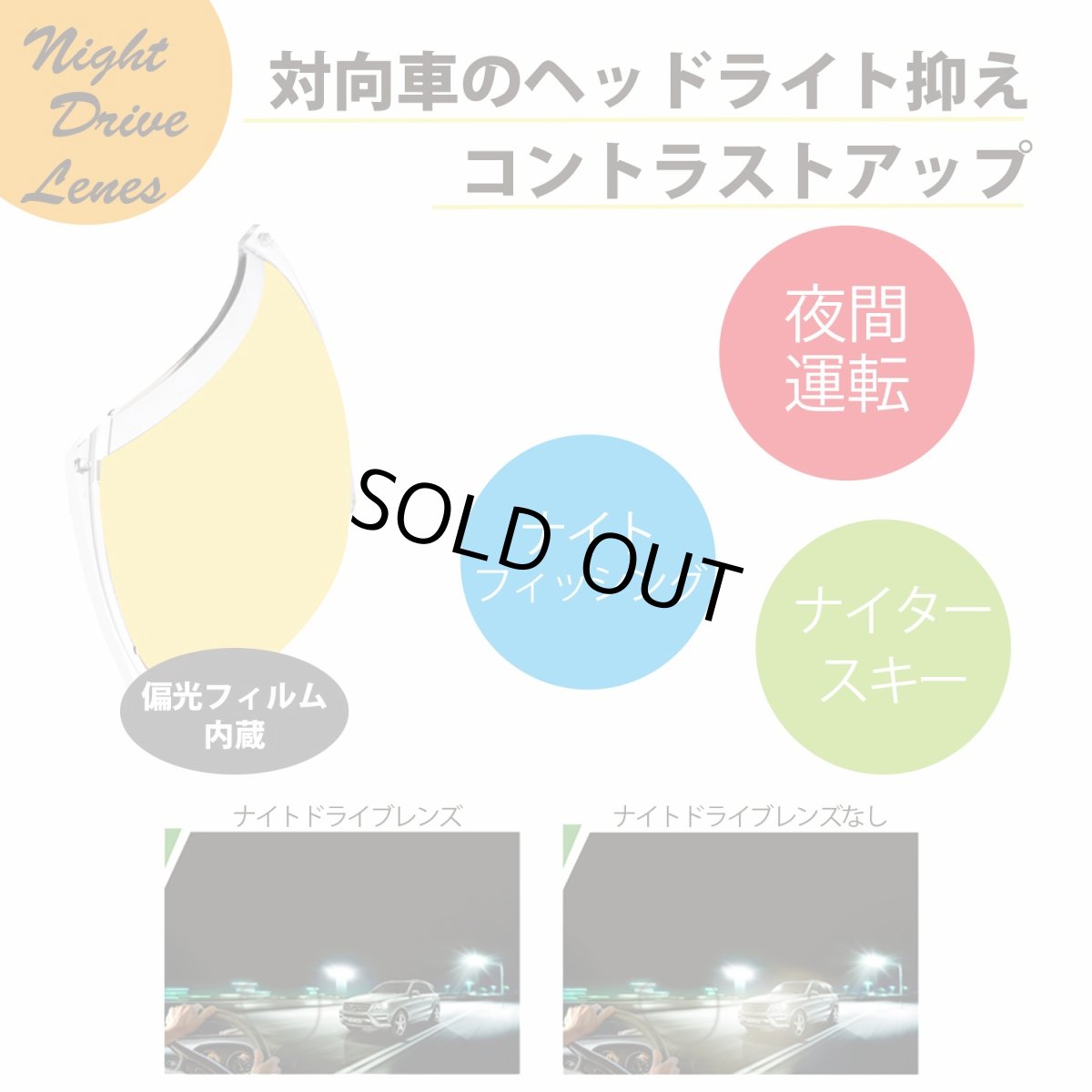 画像4: GOODMAN LENS MANUFACTURE グッドマンレンズマニュファクチュー OAKLEY RADAR EV オークリー レーダーEV用交換レンズ ライトイエロー 偏光フィルム内蔵 ※レンズのみ (4)