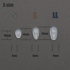 画像2: ネコポス対応 GOODMAN LENS MANUFACTURE グッドマンレンズマニュファクチュアー  空気入りシリコンパットネジ式に対応 交換用 エアーノーズパット OAKLEYなどのエアーが入ったノーズパットに対応 左右1セット 2個 での販売です (2)