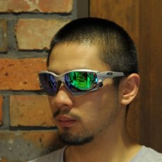 画像2: GOODMAN LENS MANUFACTURE グッドマンレンズマニュファクチャー OAKLEY JAWBONE オークリージョウボーン 用交換レンズ グレーベース/グリーンミラー OAKLEY-JAWBONE-JB-P104 (2)