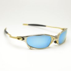 画像2: GOODMAN LENS MANUFACTURE グッドマンレンズマニュファクチャー OAKLEY JULIET ジュリエット 用交換レンズ グレーベース/フレッシュブルーミラー ポリカ OAKLEY-JULIET-JL-P105 (2)