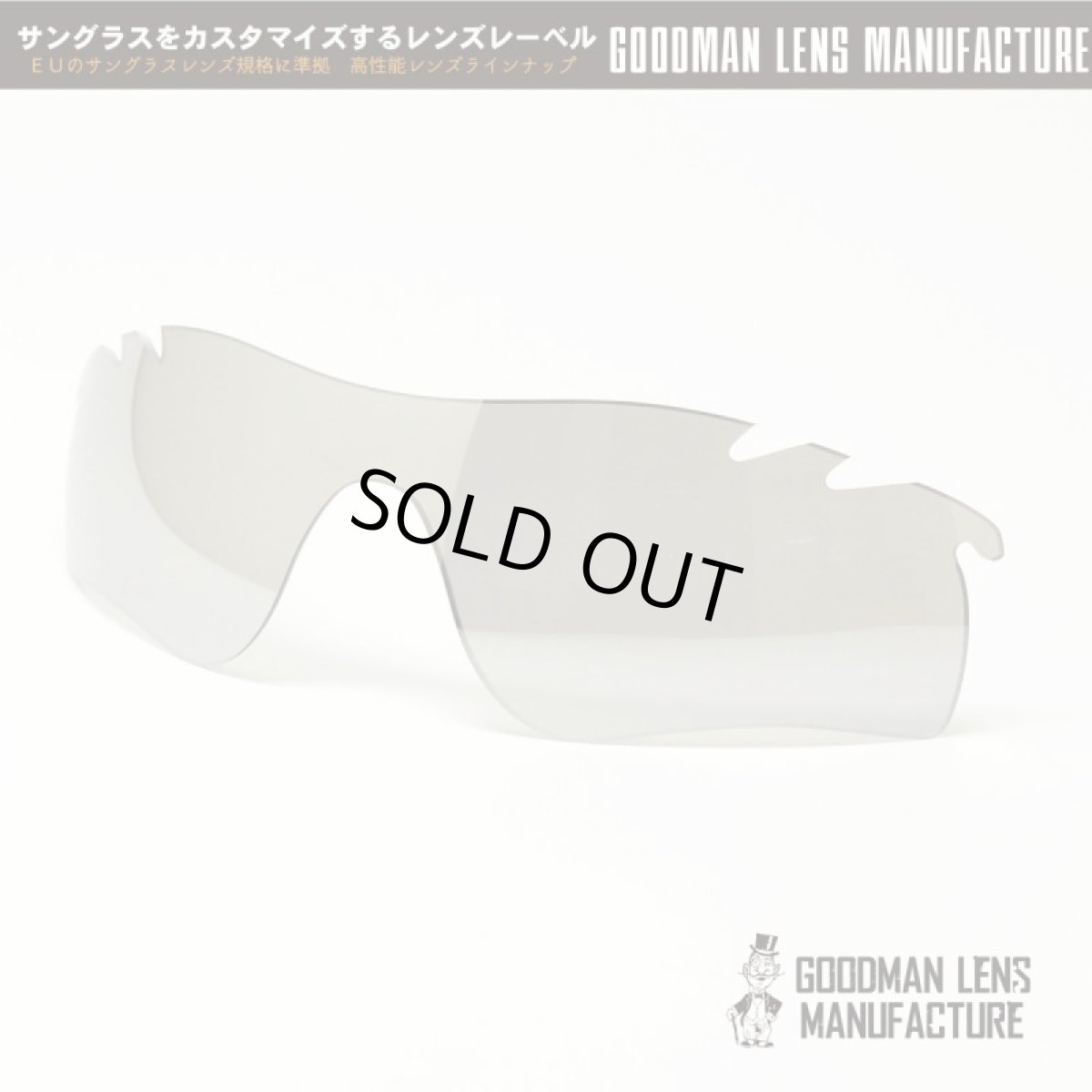 画像1: GOODMAN LENS MANUFACTURE グッドマンレンズマニュファクチュア RADARLOCK用交換レンズ 偏光ライトグレー シルバーミラー (1)