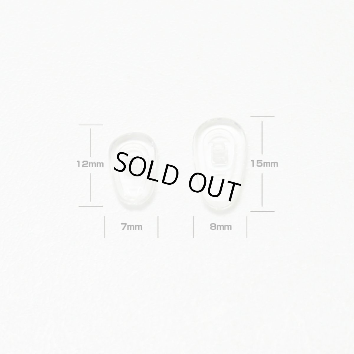 画像2: ネコポス対応 GOODMAN LENS MANUFACTURE-グッドマンレンズマニュファクチュアー 汎用性オールシリコンパットネジ式に対応 オールシリコンの交換用ノーズパット 鼻の当たりが非常にソフトです! 1セット 2個 での販売です ノーズパッド (2)