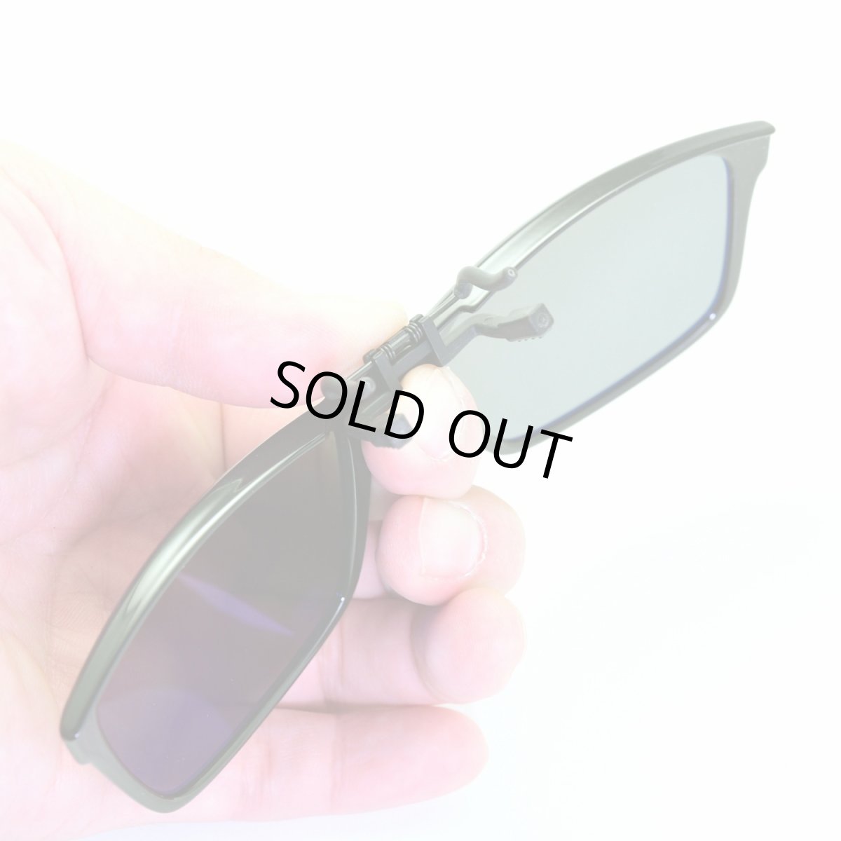 画像3: green glass グリーングラス 折りたたみクリップオンサングラス ブラックシャイニー/偏光グレー (3)