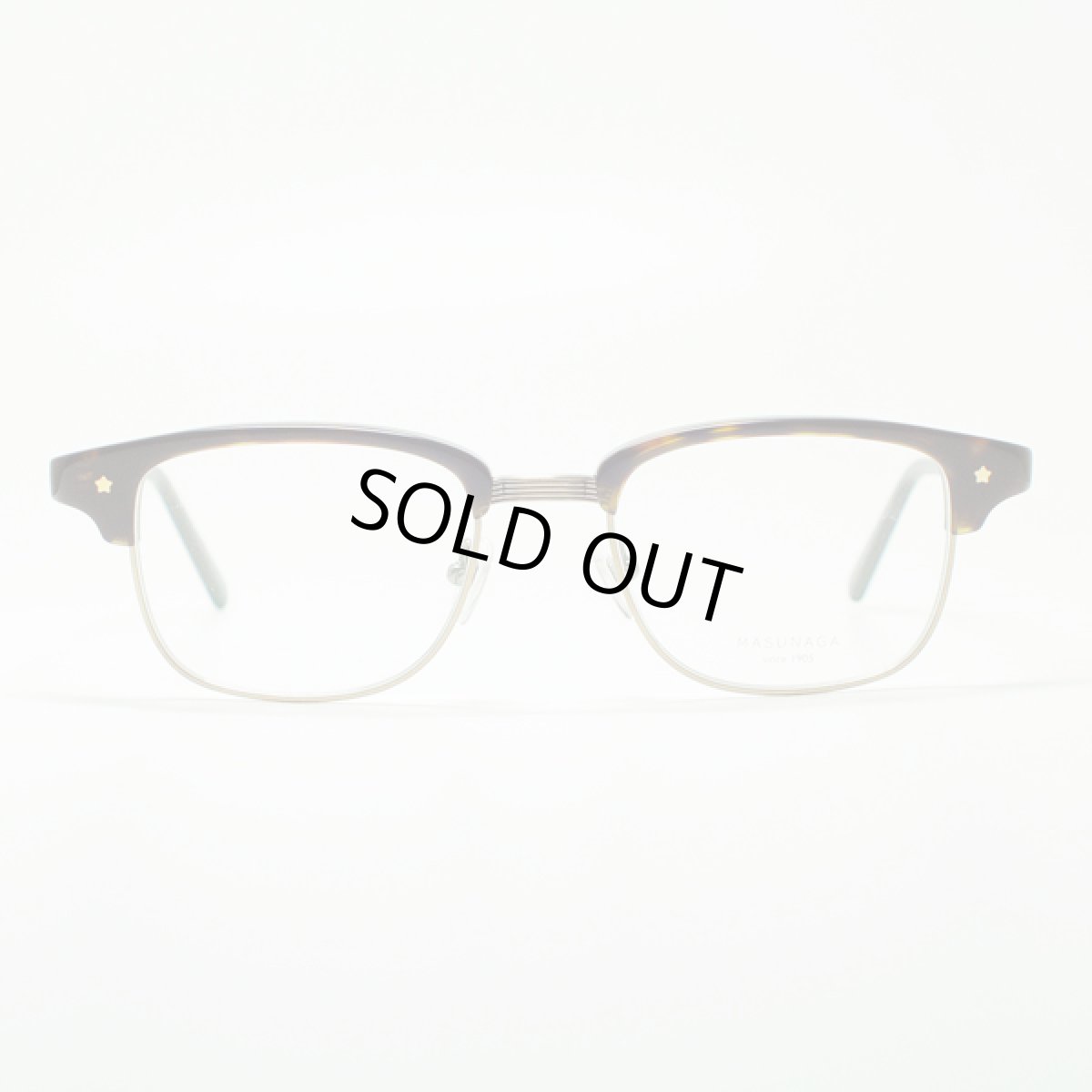 画像3: マスナガ ジー・エム・エス メガネフレーム MASUNAGA G.M.S. GMS-34-13-ONESTAR デミ/アンテークゴールド (3)