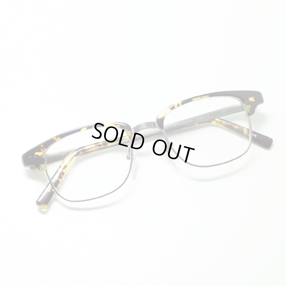 画像2: マスナガ ジー・エム・エス メガネフレーム MASUNAGA G.M.S. GMS-34-23-ONESTAR イエローデミ/アンテークゴールド (2)