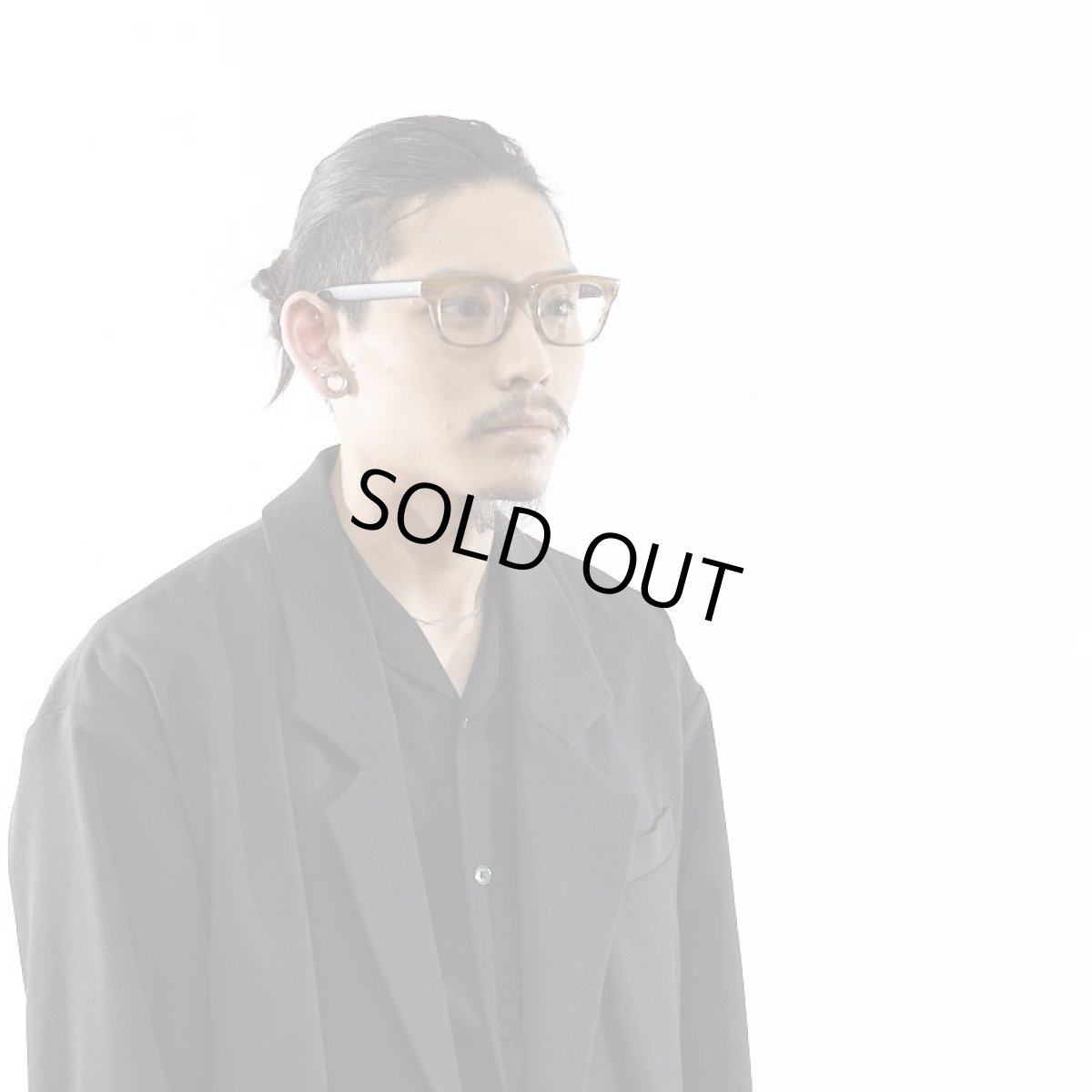 画像5: 増永眼鏡 MASUNAGA メガネフレーム 光輝 KOOKI 000-23 クリアブラウンハーフ＆ブラック/デモレンズ (5)