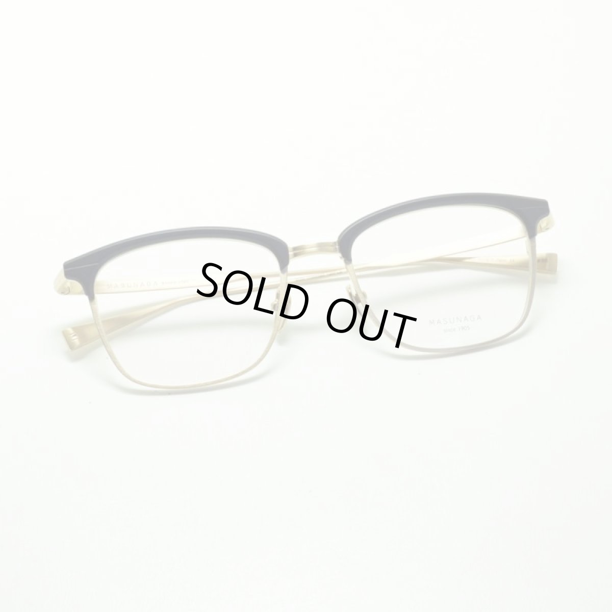 画像4: MASUNAGA since 1905 BASIE col-35 NAVY/GOLD メガネ 眼鏡 めがね メンズ レディース おしゃれ ブランド 人気 おすすめ フレーム 流行り 度付き レンズ (4)