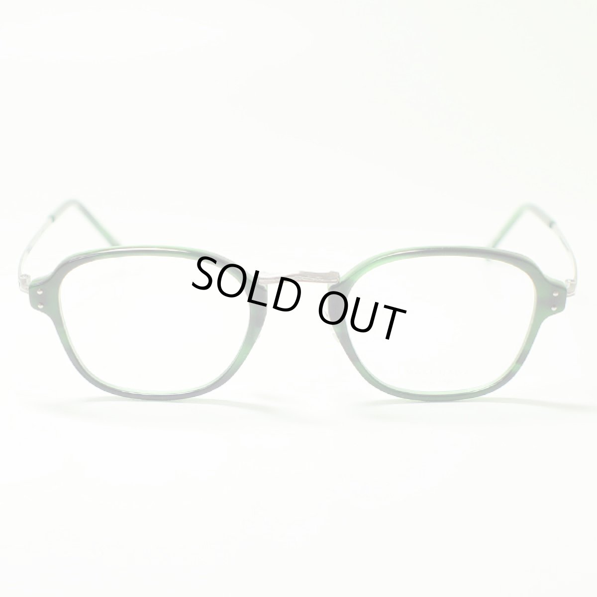 画像2: G.M.S 増永眼鏡 MASUNAGA ジー・エム・エス メガネフレーム 世界が認めたJAPANブランド GMS-813-38 グリーン&シルバー/デモレンズ (2)