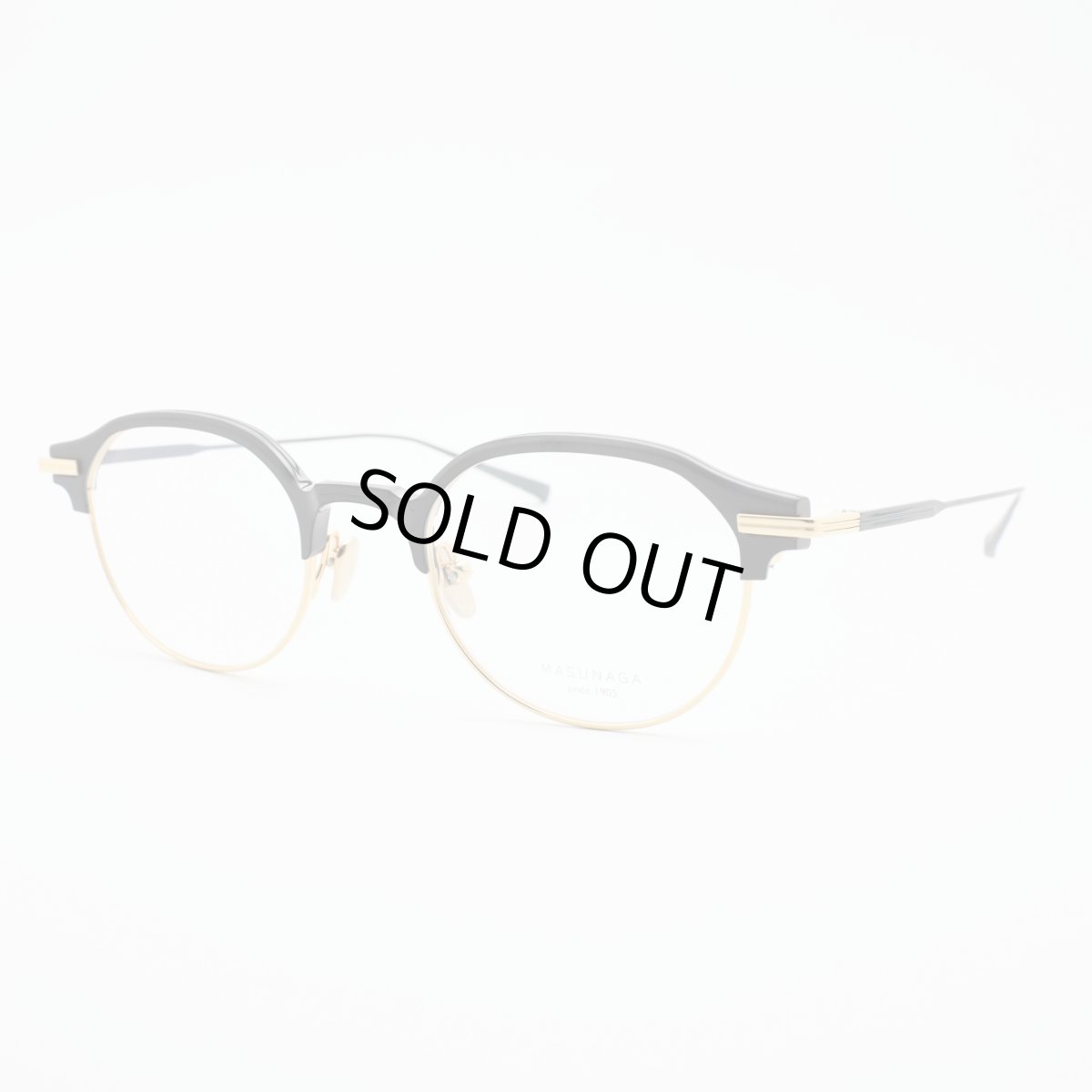 画像2: 増永眼鏡 MASUNAGA since 1905 IMAGINIST col-19 BLACK/GOLD  (2)