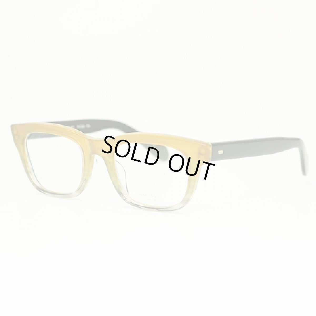 画像1: 増永眼鏡 MASUNAGA メガネフレーム 光輝 KOOKI 000-23 クリアブラウンハーフ＆ブラック/デモレンズ (1)