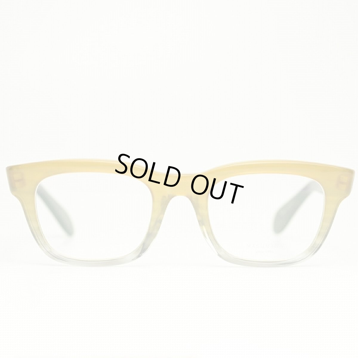 画像2: 増永眼鏡 MASUNAGA メガネフレーム 光輝 KOOKI 000-23 クリアブラウンハーフ＆ブラック/デモレンズ (2)