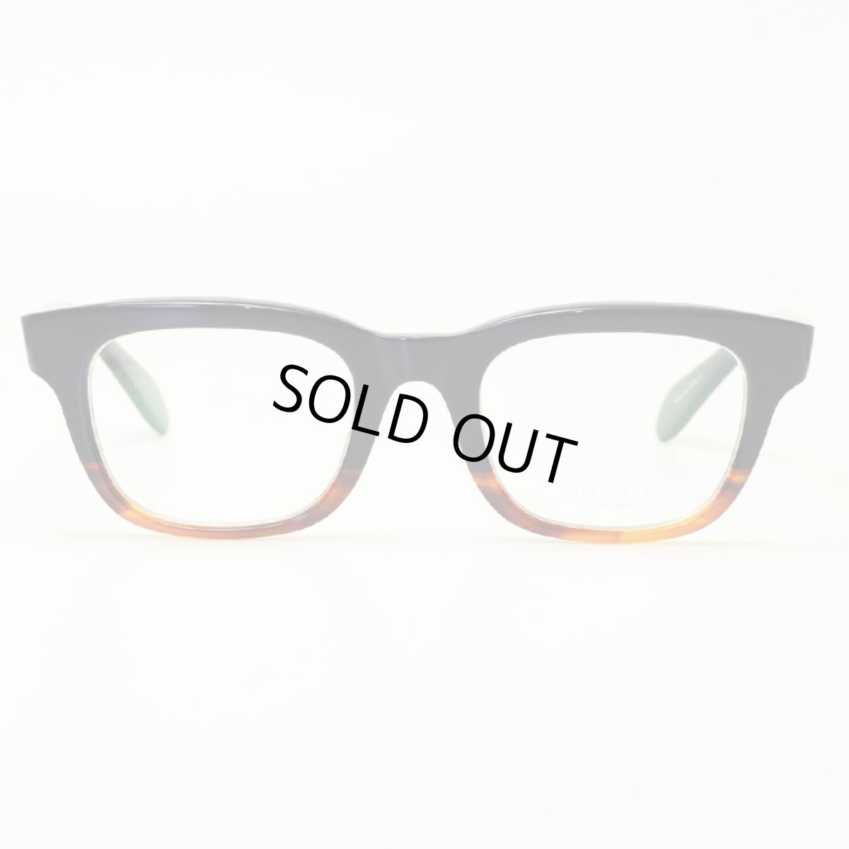 画像2: 増永眼鏡 MASUNAGA 光輝メガネフレーム 光輝 ０００-５９ ブラックハーフブラウン/デモレンズ (2)