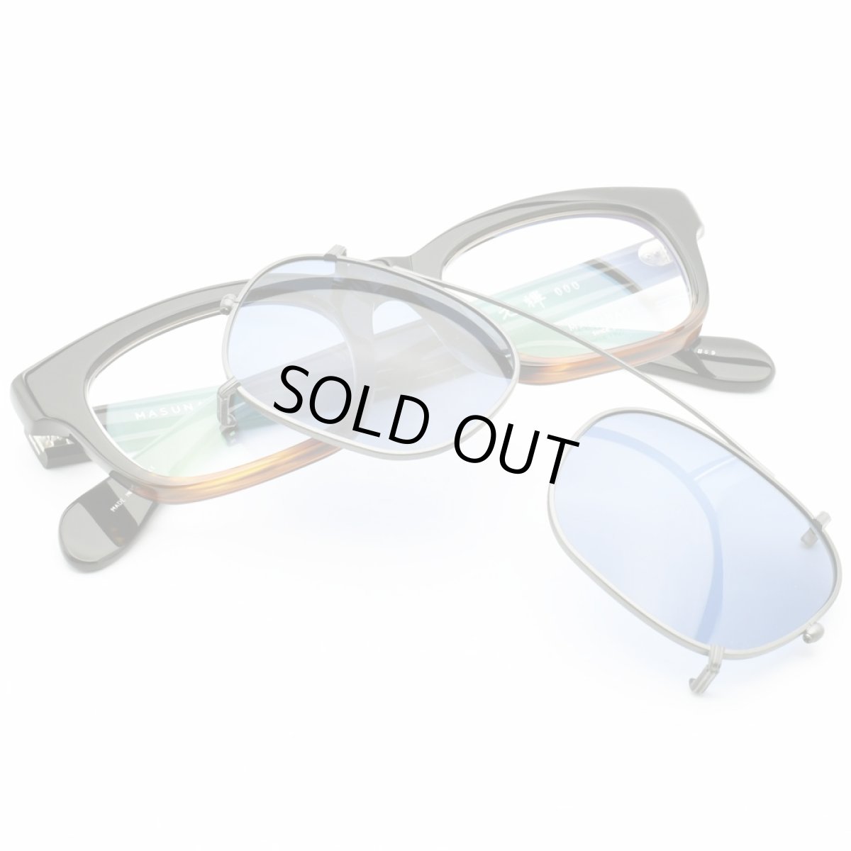 画像5: 増永眼鏡 MASUNAGA 光輝 000専用 クリップオン BK/BLUE レンズカラー：ブルー クリップオンのみ フレームは付属致しません (5)