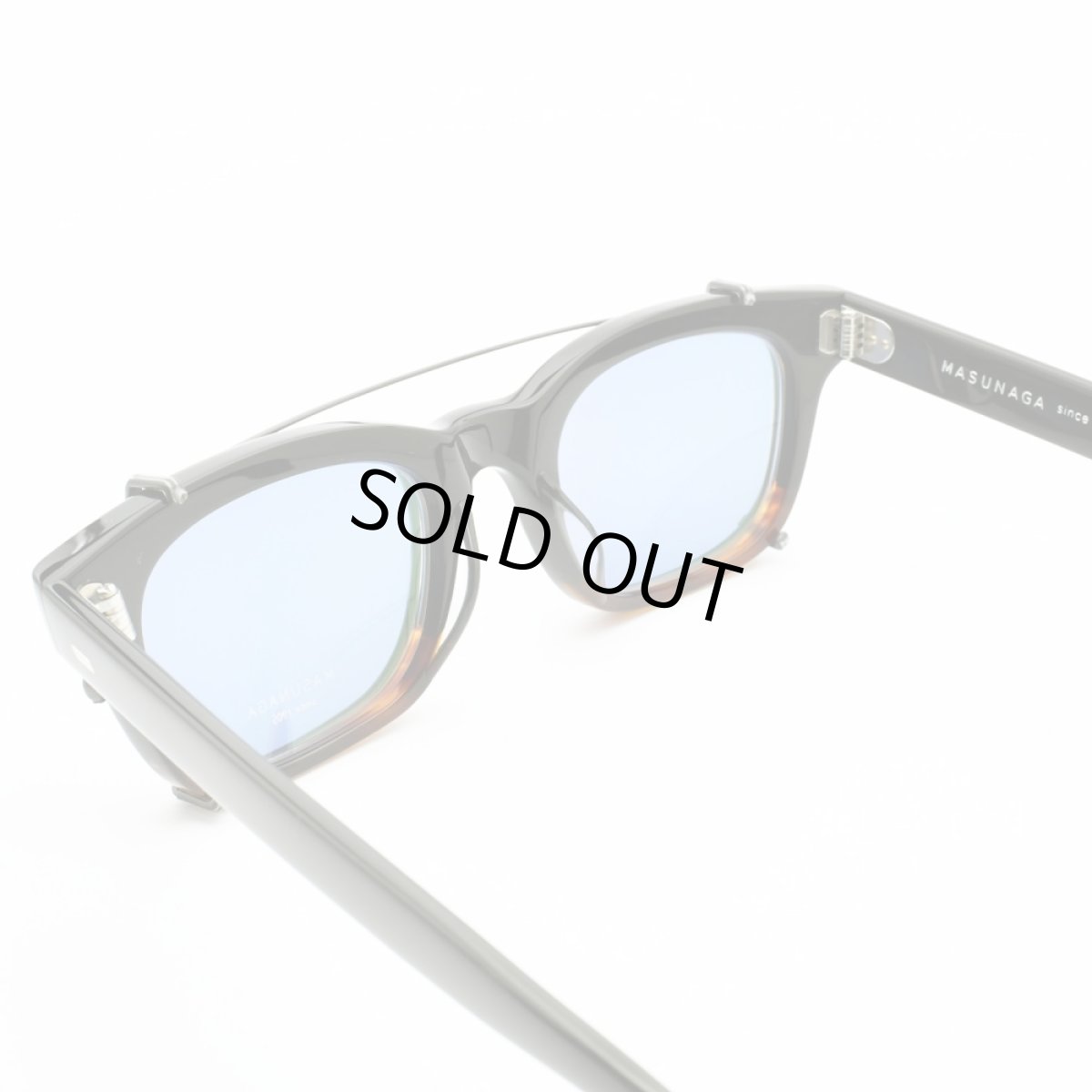 画像7: 増永眼鏡 MASUNAGA 光輝 000専用 クリップオン BK/BLUE レンズカラー：ブルー クリップオンのみ フレームは付属致しません (7)