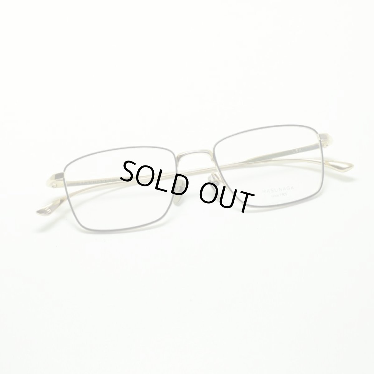 画像4: MASUNAGA since 1905 LEX col-11 GOLD/NAVY メガネ 眼鏡 めがね メンズ レディース おしゃれ ブランド 人気 おすすめ フレーム 流行り 度付き レンズ (4)