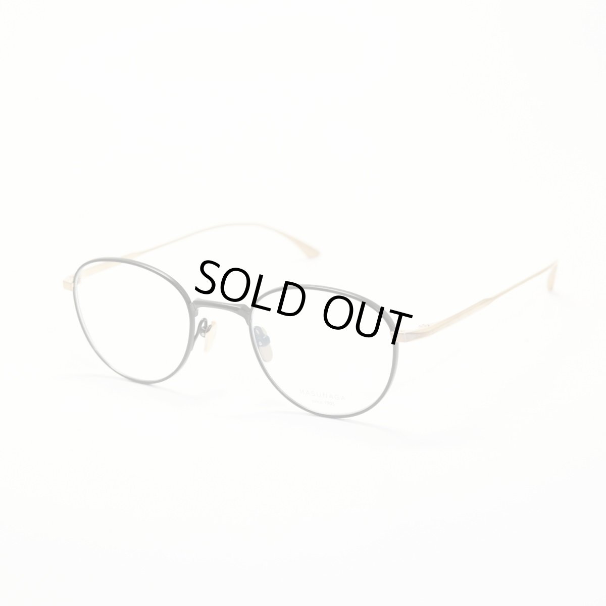 画像2: 増永眼鏡 MASUNAGA since 1905 RADIO CITY col-39 BLACK/GOLD (2)