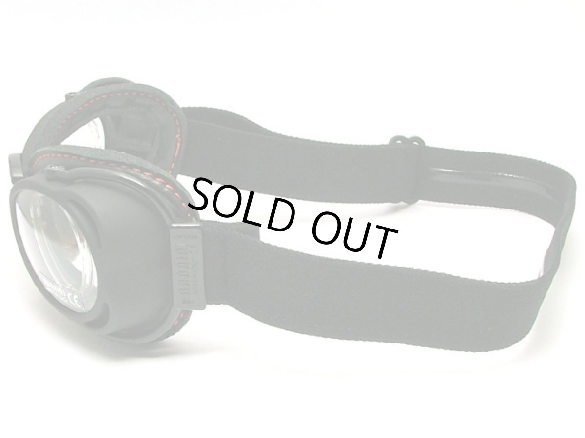 画像3: nannini ナンニーニ 社製ゴーグル 「ホットロッド」HOT ROD-1174-6020-4V四眼式  ブラック：ブラック：オレンジステッチ/クリアアンチフォグ (3)