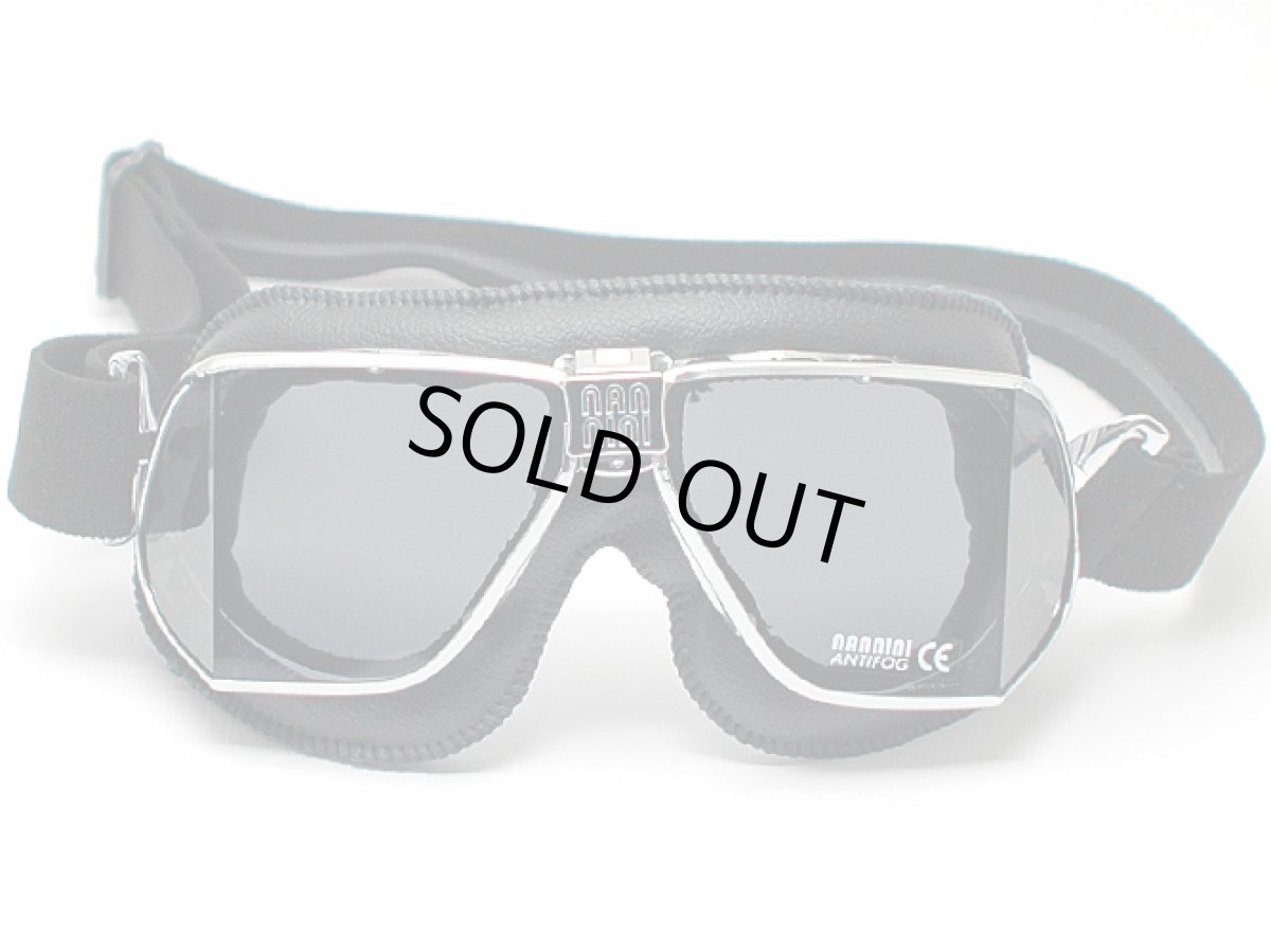 画像2: nannini ナンニーニ 社製ゴーグル 「カスタム」CUSTOM-862-1150-6703   クローム・ブラック/グレー・アンチフォグ (2)