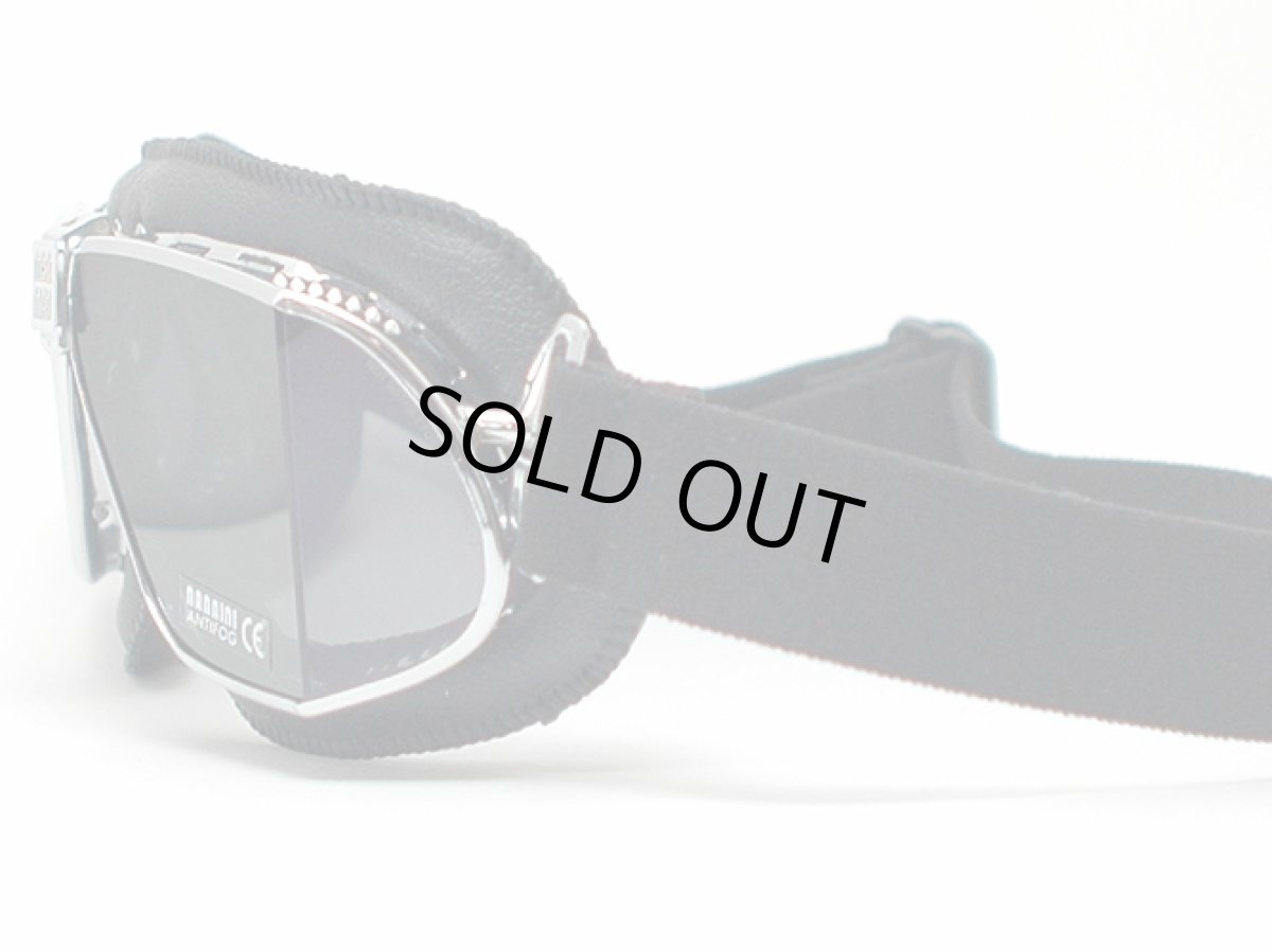 画像3: nannini ナンニーニ 社製ゴーグル 「カスタム」CUSTOM-862-1150-6703   クローム・ブラック/グレー・アンチフォグ (3)