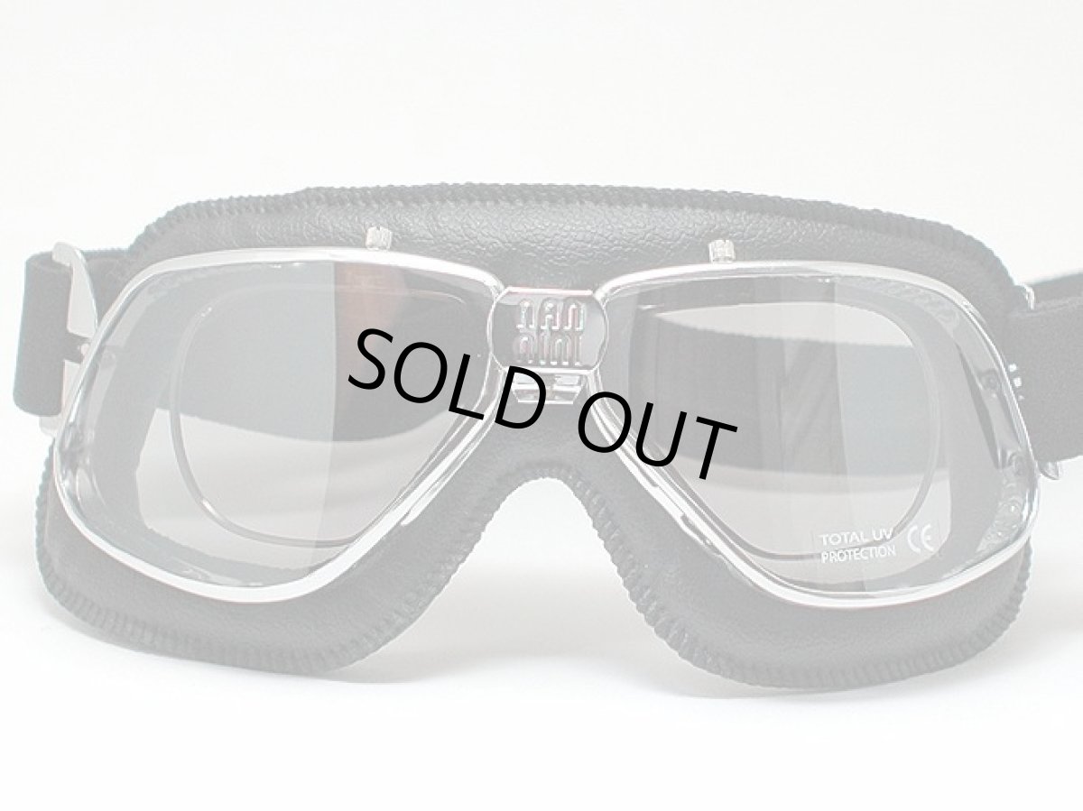 画像2: nannini ナンニーニ 社製ゴーグル 「バイカー」BIKER-960-4v-1150-6550  クローム・ブラック/グレー・シルバーミラー (2)