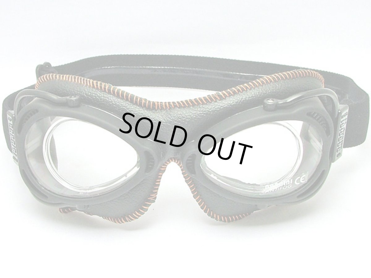 画像2: nannini ナンニーニ 社製ゴーグル STREETFIGHTER-4V-864-1154-6020  ストリートファイター864-4V四眼式   ブラック・ブラック/オレンジステッチ/クリア・アンチフォグ (2)