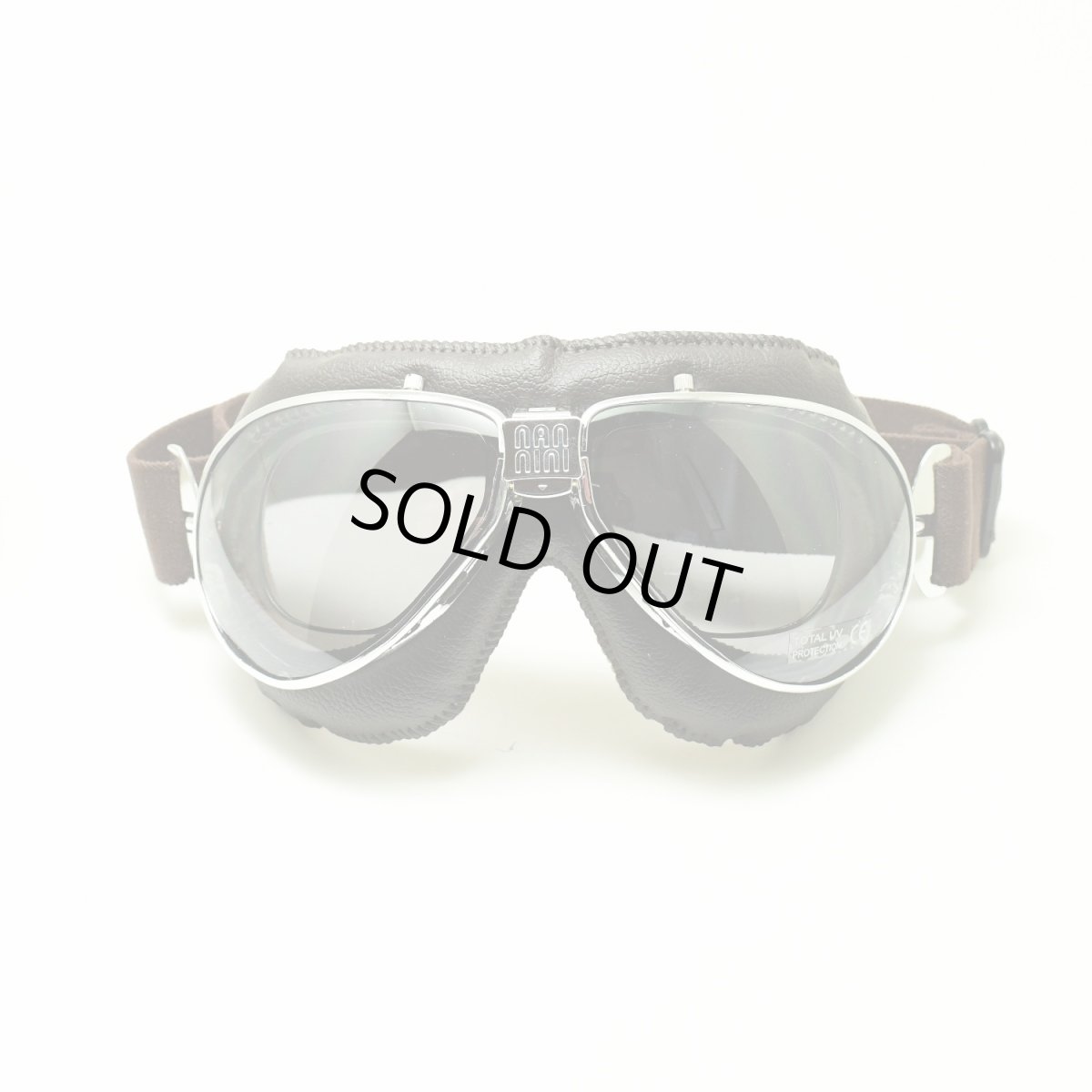 画像3: nannini ナンニーニ 社製ゴーグル TT-860-4v-1151-6450 ティーティー4V四眼式   クローム・ブラウン/ライトグレー＆シルバーミラー (3)