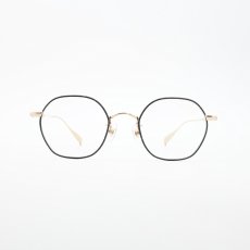 画像2: 辻眼鏡 国松謹製 TJ-010-3 col-3 GOLD/BLACK-LEATHER（塗装）  (2)