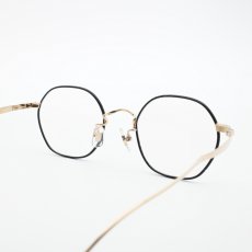 画像4: 辻眼鏡 国松謹製 TJ-010-3 col-3 GOLD/BLACK-LEATHER（塗装）  (4)