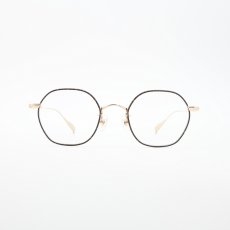 画像2: 辻眼鏡 国松謹製 TJ-010-4 col-4 GOLD/BROWN-LEATHER（塗装）  (2)