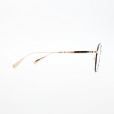 画像3: 辻眼鏡 国松謹製 TJ-010-4 col-4 GOLD/BROWN-LEATHER（塗装）  (3)